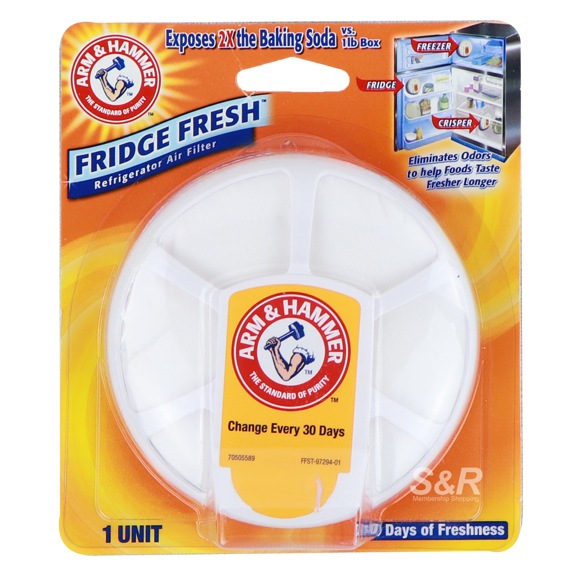 Arm & Hammer Fridge Fresh Refrigerator Air Filter 1pc